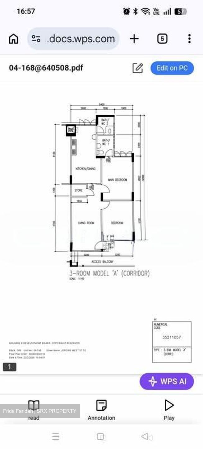 Blk 508 Jurong West Street 52 (Jurong West), HDB 3 Rooms #566515921